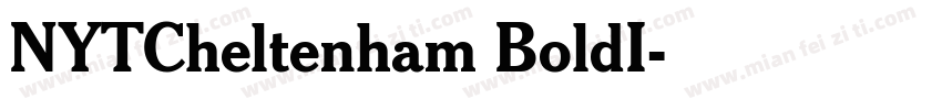 NYTCheltenham BoldI字体转换